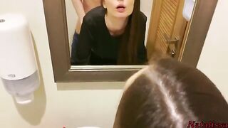 Petite teen Natalissa got fucked in the restaurant toilet