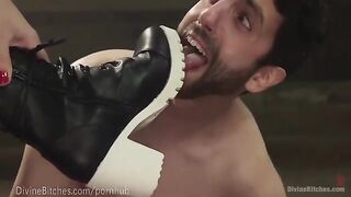 The strongest Femdom Goddess shows her power over her slaveboy