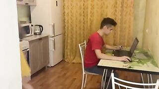 The computer broke down and was repaired by a friend in an unexpected way