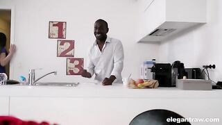Cute girl Valentina Ricci cheats on her husband with a big black guy