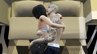 3D Hentai - The erotic adventures of Justin and Selena in 3D animation