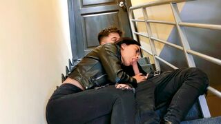 We fucked on the stairs of the last floor of our apartment
