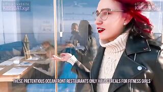 Kiss Cat loves breakfast with sausage and outdoor sex - Public Agent