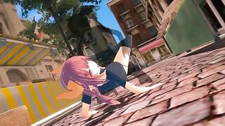 A date with the invisible girl in a 3D hentai style