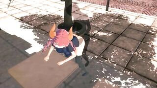 A date with the invisible girl in a 3D hentai style