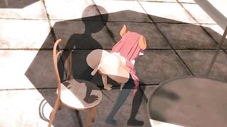 A date with the invisible girl in a 3D hentai style