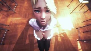 POV Spider Gwen fucks with you in 3D at 60 FPS