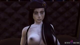 Ada Wong captured by a zombie police officer and fucked hard