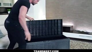 Tiny babe Lana Roy gets her ass gapped by a big cock