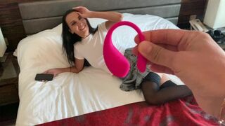 My boyfriend controls my orgasm with the Lovense Lush toy