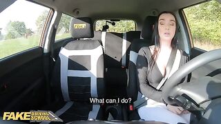 Pervert driving school teacher cheats with stunning student
