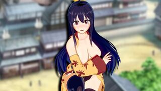 Hentai Edens Zero with Homura Kougetsu in black lingerie