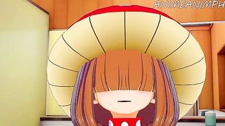 Hentai Kinoko Komori getting fucked from behind in an anime style