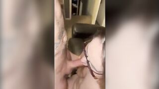 A tattooed guy banged the wife while the husband was away