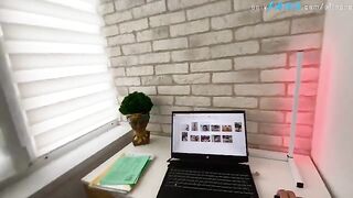 A hot stepmom caught her stepson jerking off with intimate photos of her