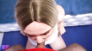 A hot stepmom gets a load in her mouth while performing an intense act