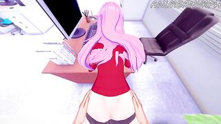 Shikimori Micchon gets fucked from behind in hentai