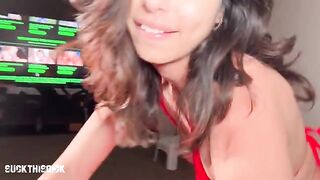A young and sexy Latina, Reina Rae, has her first face fucking experience