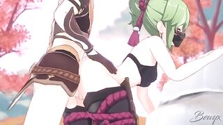 Kuki Shinobu gets fucked doggy by Genshin Impact guy