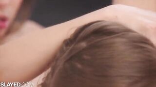 The appetizing roommates Gianna and Sky Bri have an intense lesbian encounter