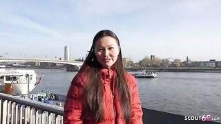 First time rimming and sex - Asian college girl Luna I gets picked up and fucked hard - Hairy Pussy German Scout