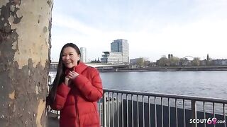 First time rimming and sex - Asian college girl Luna I gets picked up and fucked hard - Hairy Pussy German Scout