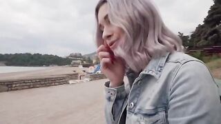 Stranger picked up this girl and fucked her hard in real life