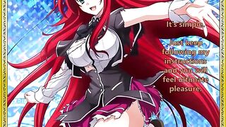 Rias welcomes her new servant in a provocative anime style