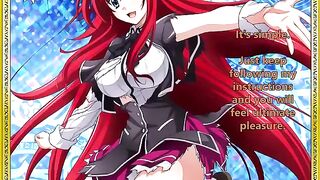 Rias welcomes her new servant in a provocative anime style
