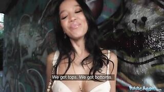 Public Agent Asia Vargas gets fucked outdoors for cash in a steamy encounter
