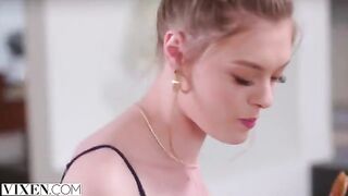 Stranger satisfies sexy blonde Amber when her BF is not around