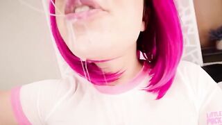 Freaky girl Lil Slut gets a mouthful of cum in this hot compilation
