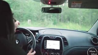 Two girls took a stranger into the forest and fucked him in a rough threesome