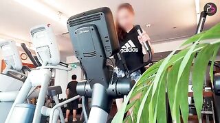 The cute fitness girl got horny after her workout and had to fuck
