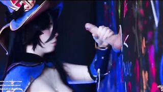 Astrologer Mona farms Mora to pay her debts in this unique cosplay video