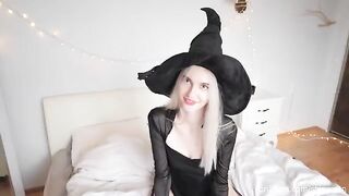 A guy fucked a cute witch in stockings on Halloween
