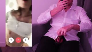 The guy broke off in front of the husband during a video call