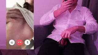 The guy broke off in front of the husband during a video call