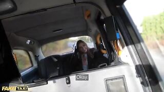 Jayla De Angelis gave the cabbie a blowjob while wearing gloves in this steamy scene