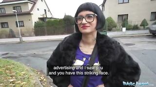 European model Candy Scott gets banged in the street for cash