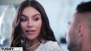 Gorgeous brunette April experiences intense anal sensations for the first time in stunning HD