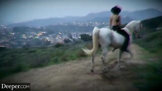Cowgirl Kenna enjoys a threesome with Anna Claire and a BBC
