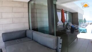 A blonde girl with socks, Yuli, fucked by her boyfriend
