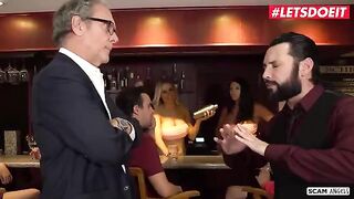 Two big tits sluts get fucked by their pervert boss