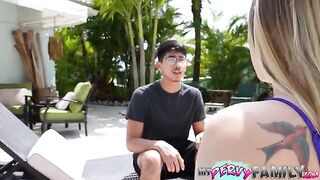 The stepsister is very much inclined to get fucked and she loves to give a blowjob