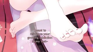 Yae Miko's footjob can make anyone cum in 5 minutes