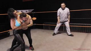 Nadia White, the dominant brunette, takes down Glenn King