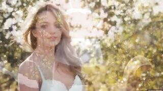 A glamorous girl has an orgasm while she is outdoors
