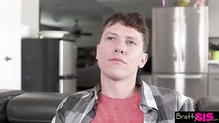 Stepsis asked her bro if he had a boner in this hot vid