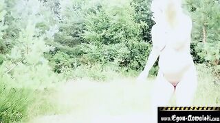 Old fart fucked pregnant blonde on the beach with Egons gaze
